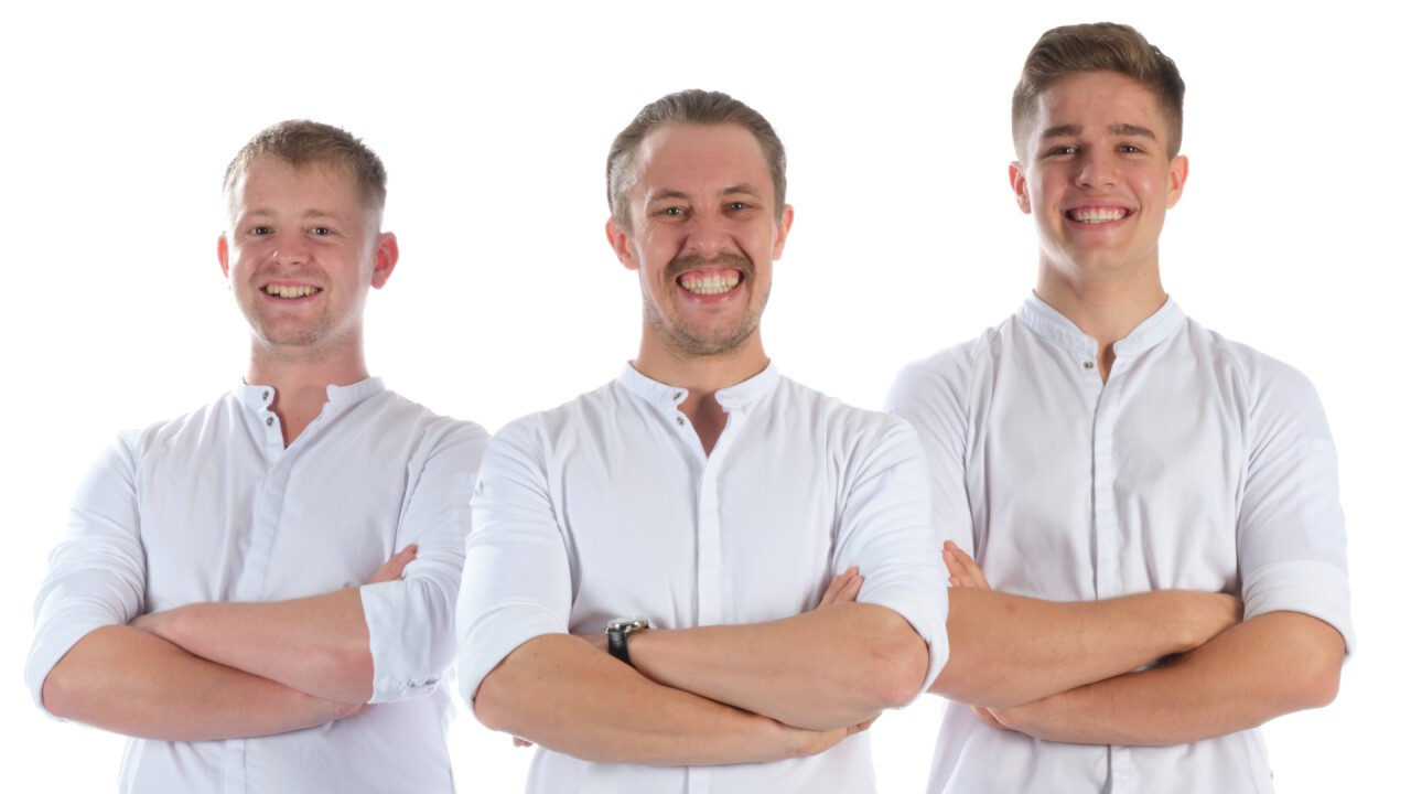 Das Team Paradies Baden (v.l.n.r.): Koray Demir, Niklas Schneider und Emanuel Sarbach (Bild: Lukas Bidinger, Fotoplus)