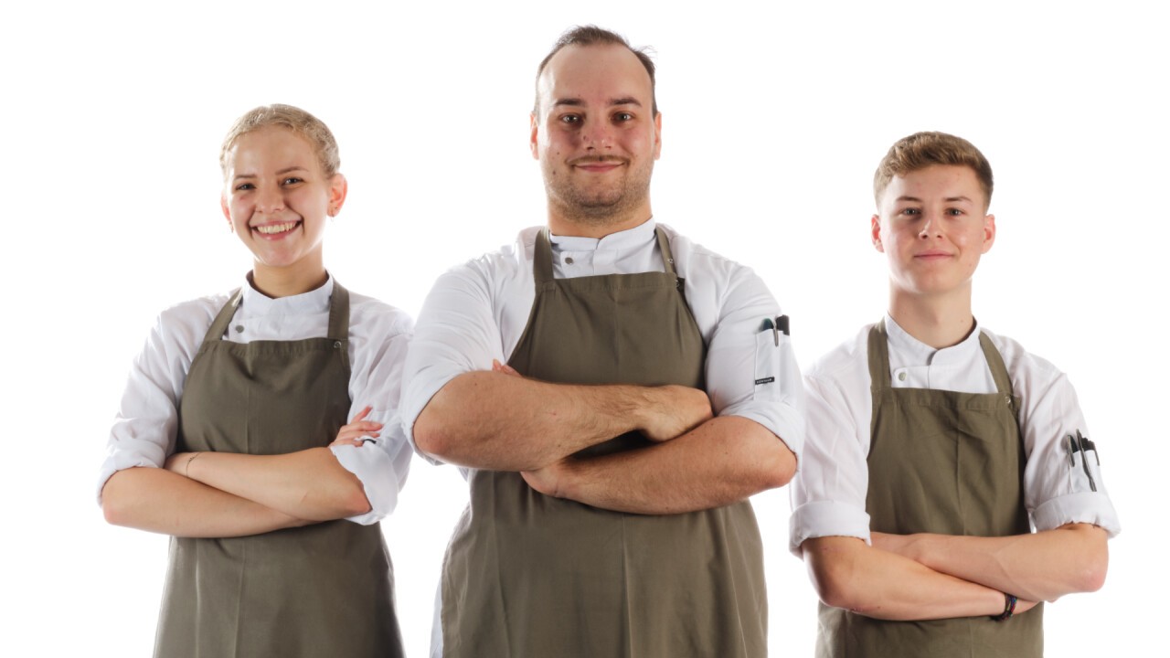 Das Team Culinarium Alpineum (v.l.n.r.): Pamela Zumbühl, Beda Röthlisberger und Ben Cesa (Bild: Lukas Bidinger, Fotoplus)