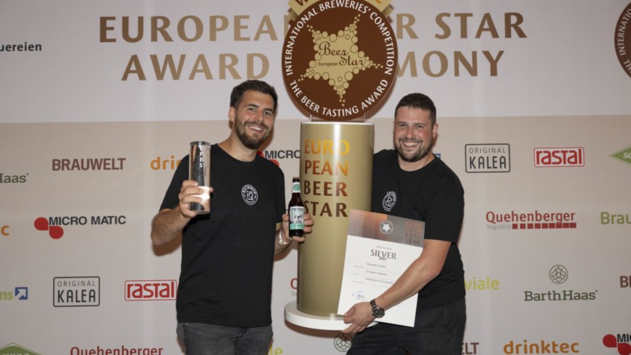 Die stolzen Eichhöfler Remo und Dominic an den European Beer Stars. 