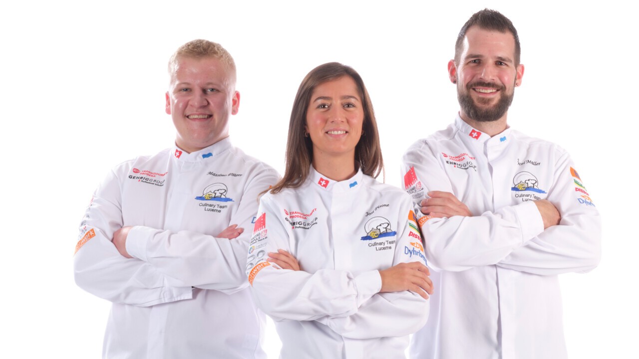 Das Team Culinary Luzern (v.l.n.r.): Massimo Rogger, Josi Pisone und Marcel Müller (Bild: Lukas Bidinger, Fotoplu