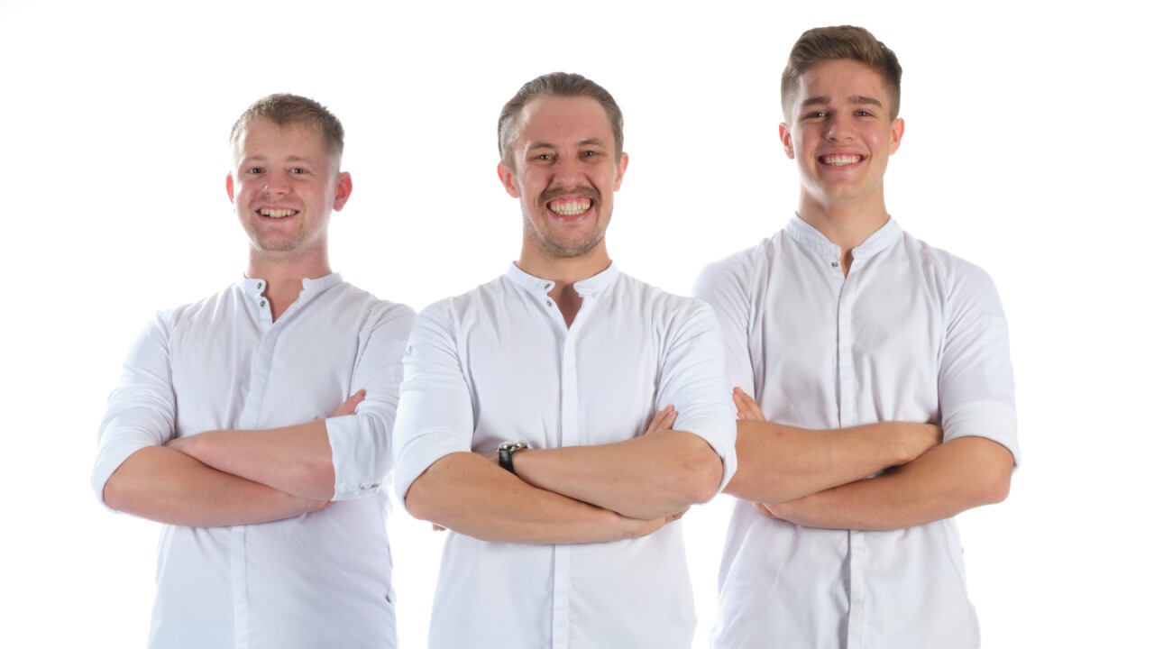 Das Team Paradies Baden (v.l.n.r.): Koray Demir, Niklas Schneider und Emanuel Sarbach (Bild: Lukas Bidinger, Fotoplus)