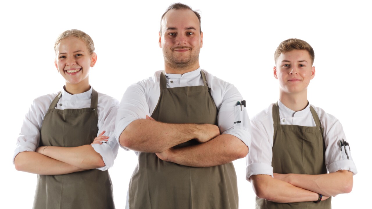 Das Team Culinarium Alpineum (v.l.n.r.): Pamela Zumbühl, Beda Röthlisberger und Ben Cesa (Bild: Lukas Bidinger, Fotoplus)