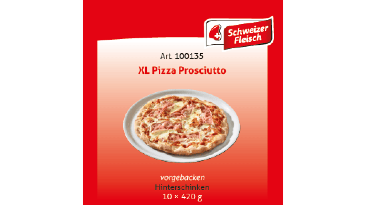 XL Pizza Prosciutto - mit Schweizer Fleisch